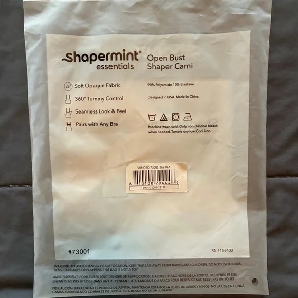 Cami - “Shapermint” Open Bust Shaper CamiSz 2X